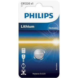 Philips CR1220 Батарейка літієва блістер, 1 шт 99-00013472 фото