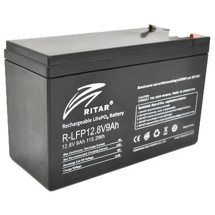 Ritar LiFePO4 12.8В 9А•г Літієва акумуляторна батарея 99-10026632 фото Ritar LiFePO4 12.8В 9А•г Літієва акумуляторна батарея 99-10026632 фото